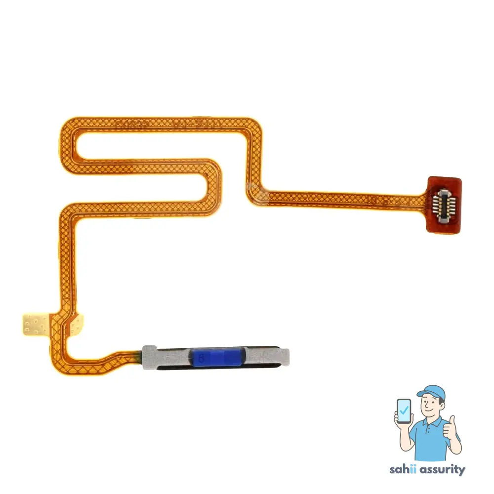 Fingerprint Sensor with Flex Cable for Realme C35 Black thumbnail